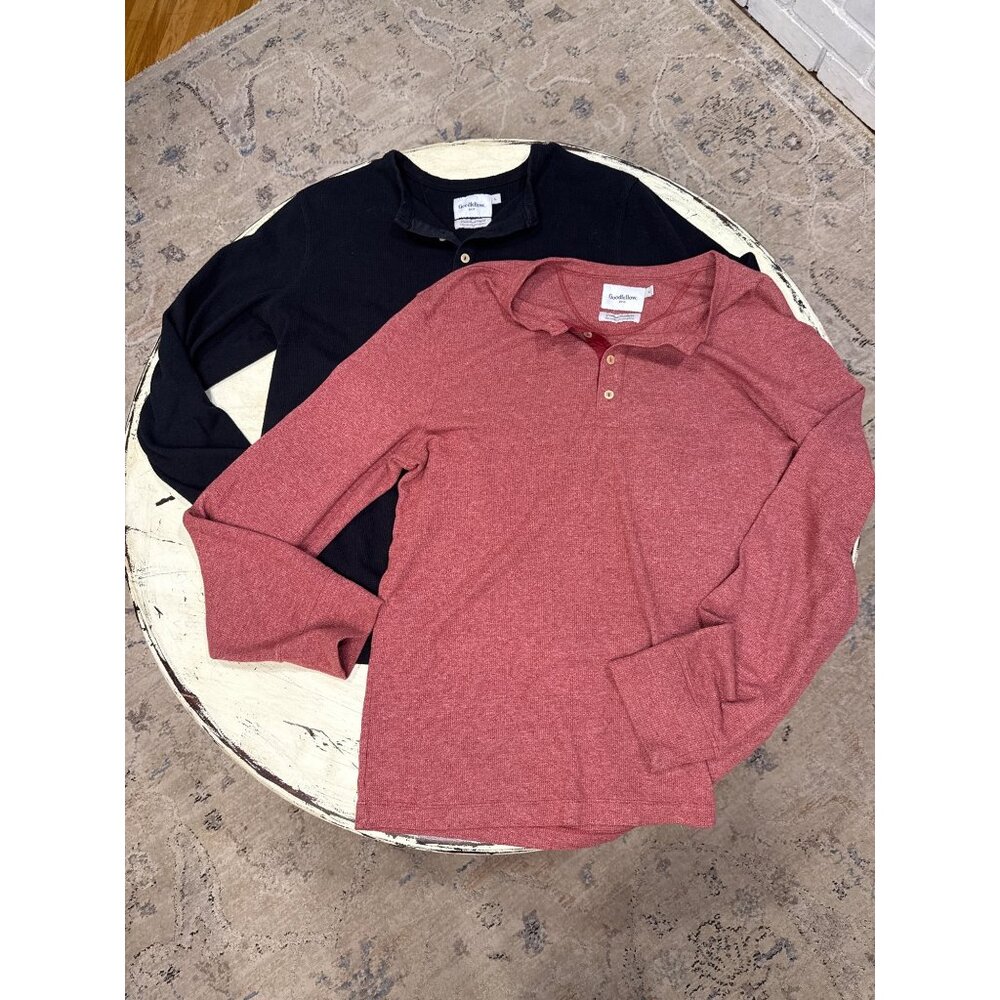 Henley Shirt Mens Lg Bundle Waffle Knit Thermal Dexter Kill Shirt